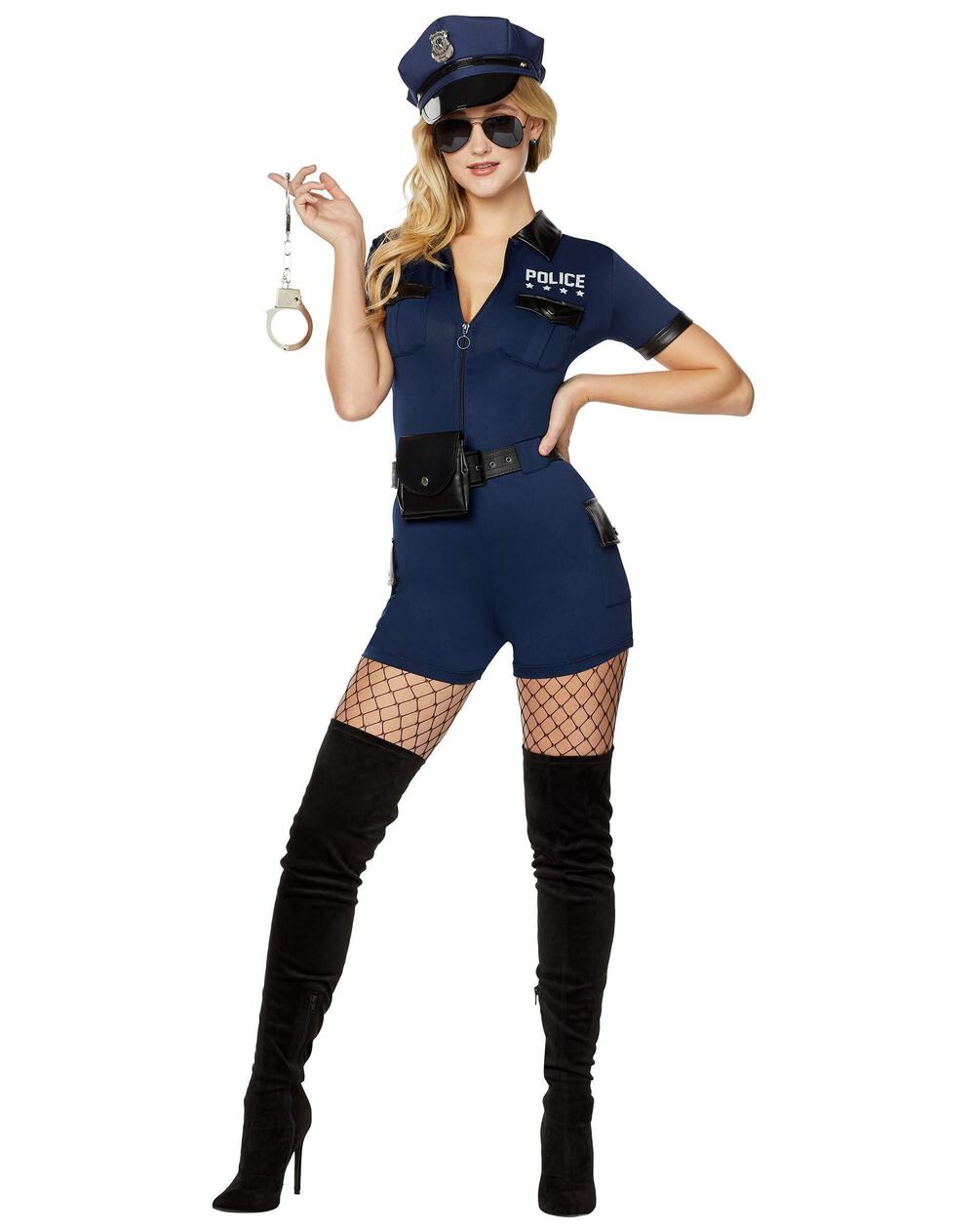 3104 Police Officer Romper Costume - S